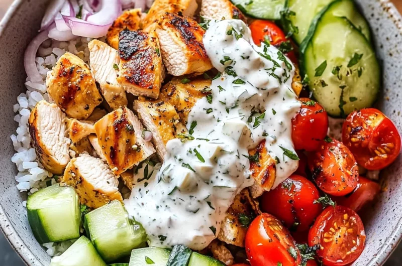 Creamy Chicken Bowls with Feta Sauce