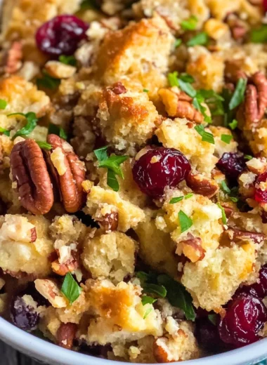 Crock Pot Cranberry Pecan Stuffing