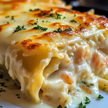 Dive into Decadence: Shrimp & Crab Alfredo Lasagna Roll-Ups You’ll Crave