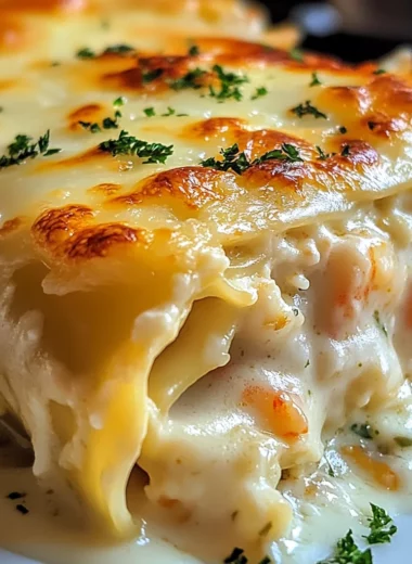 Dive into Decadence: Shrimp & Crab Alfredo Lasagna Roll-Ups You’ll Crave