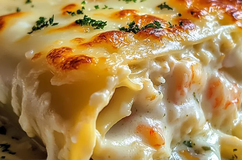Dive into Decadence: Shrimp & Crab Alfredo Lasagna Roll-Ups You’ll Crave