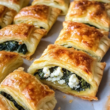Flaky Spinach Feta Puff Pastry
