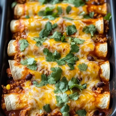 Ground Turkey Black Bean Enchiladas