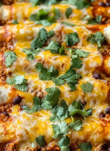 Ground Turkey Black Bean Enchiladas
