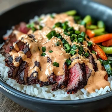 Korean BBQ Steak Rice Bowls with Spicy Cream Sauce: An Incredible Ultimate Recipe