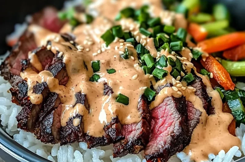 Korean BBQ Steak Rice Bowls with Spicy Cream Sauce: An Incredible Ultimate Recipe