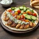 Mediterranean Chicken Gyros with Creamy Feta Tzatziki