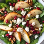 Pear, Pomegranate and Spinach Salad