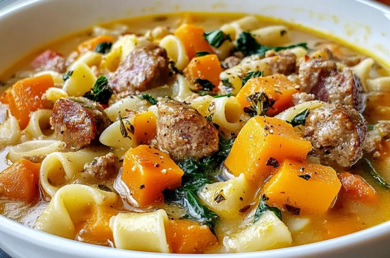 Roasted Butternut and Sausage Soup
