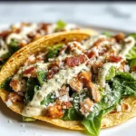 Smash Chicken Caesar Tacos