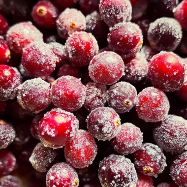 3 Ingredients Sparkling Sugared Cranberries