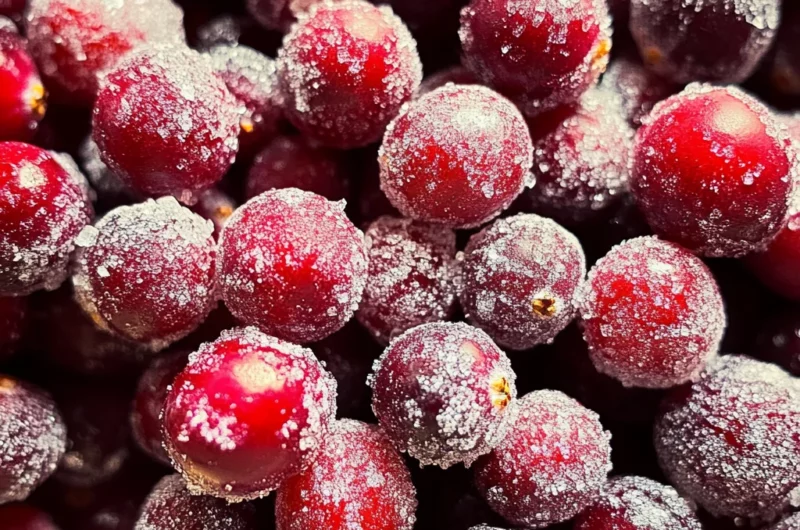 3 Ingredients Sparkling Sugared Cranberries