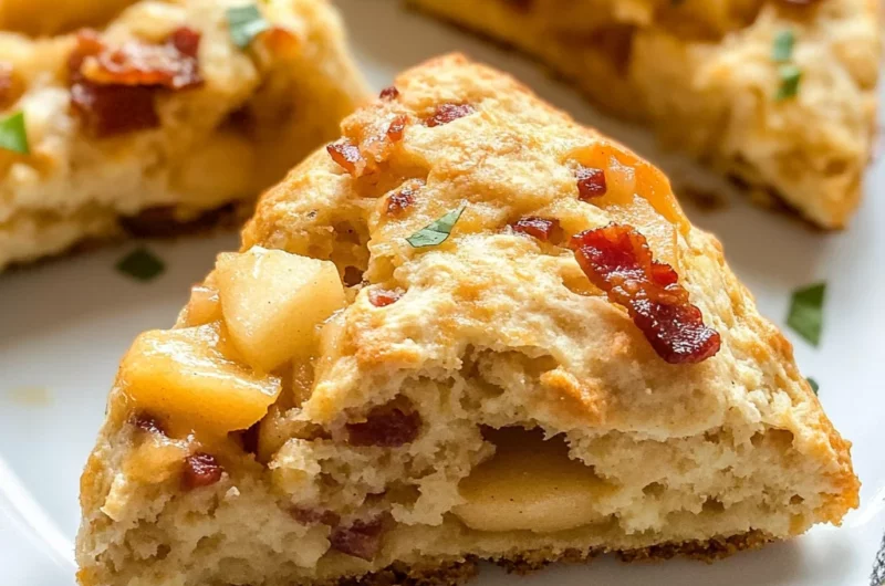 Air Fryer Apple Cheddar Bacon Scones
