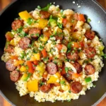 Cajun Sausage Cauliflower Rice (Keto & Low Carb)