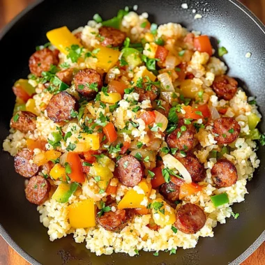 Cajun Sausage Cauliflower Rice (Keto & Low Carb)