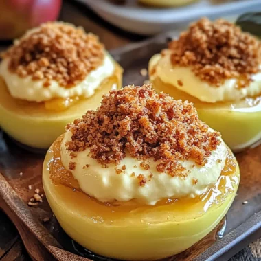 Cheesecake Stuffed Baked Apples