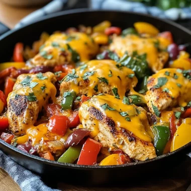 Cheesy Baja Chicken & Bell Pepper Skillet: An Incredible One-Pan Meal