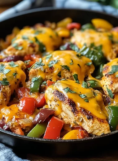 Cheesy Baja Chicken & Bell Pepper Skillet: An Incredible One-Pan Meal