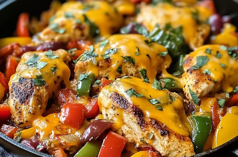 Cheesy Baja Chicken & Bell Pepper Skillet: An Incredible One-Pan Meal