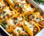 Cheesy Pumpkin and Spicy Sausage Stuffed Shells