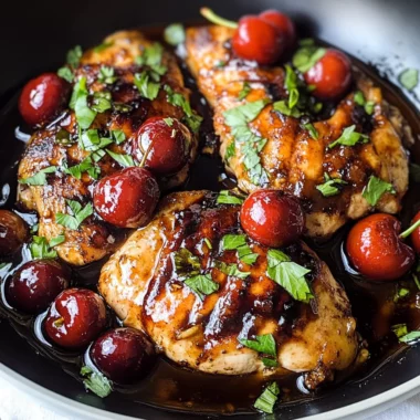 Cherry Balsamic Glazed Chicken