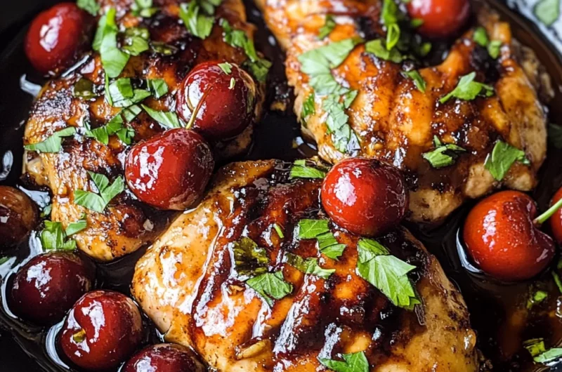 Cherry Balsamic Glazed Chicken