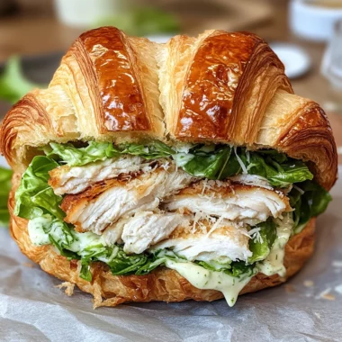 Chicken Caesar Croissant Sandwich