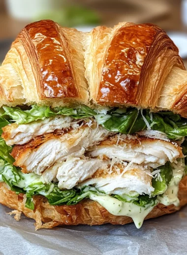 Chicken Caesar Croissant Sandwich
