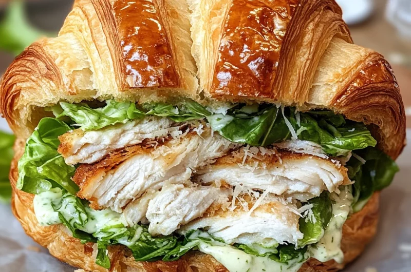 Chicken Caesar Croissant Sandwich