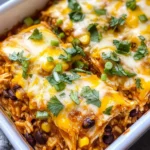 Chicken Enchilada Rice Casserole
