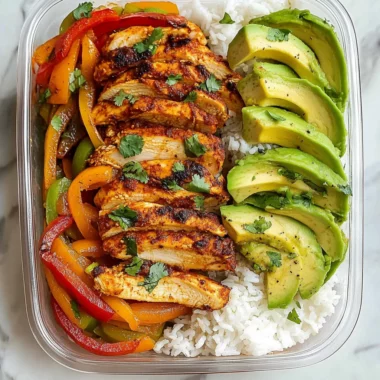 Chicken Fajita Meal Prep Bowls