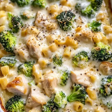 Chicken and Broccoli Alfredo Bake