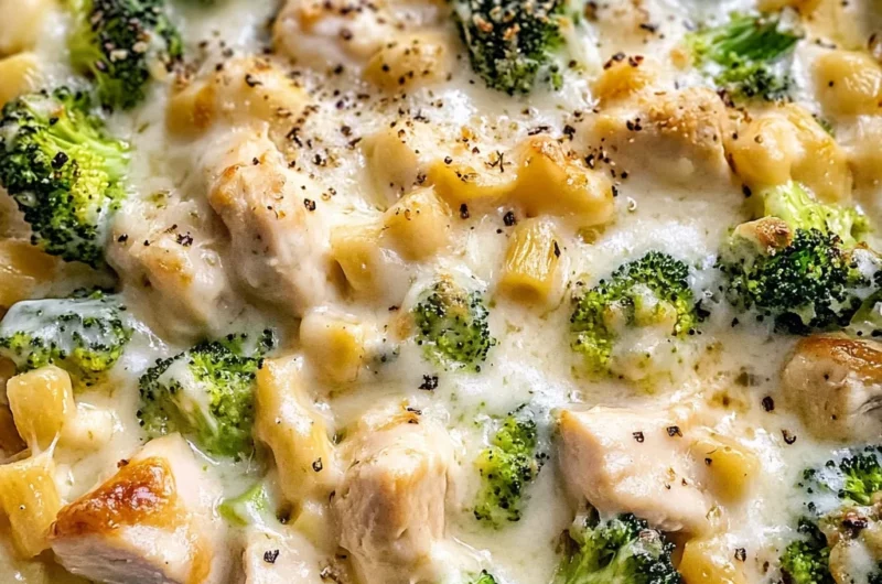Chicken and Broccoli Alfredo Bake