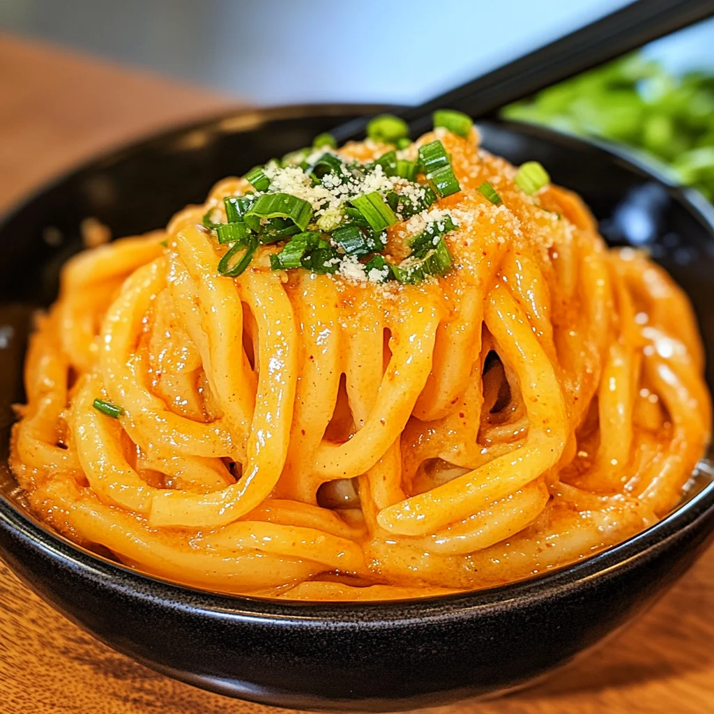 Creamy Gochujang Udon Noodles