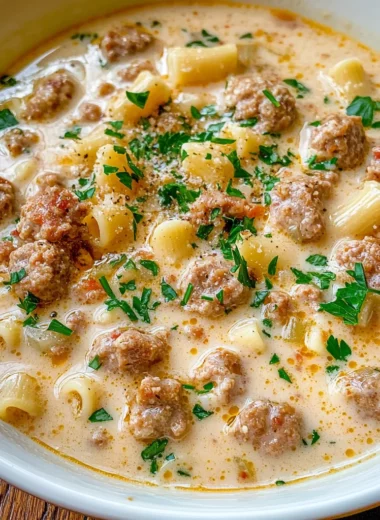 Creamy Parmesan Italian Sausage Ditalini Soup Recipe