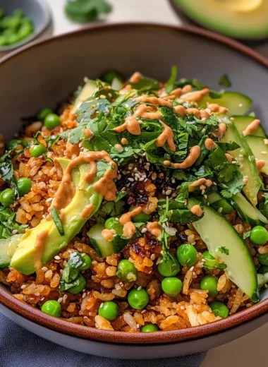 Crispy Gochujang Rice Salad