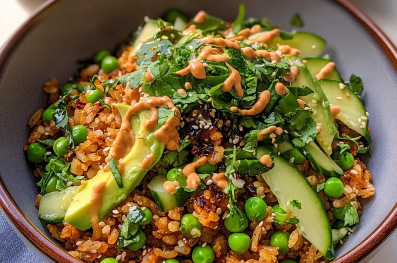 Crispy Gochujang Rice Salad