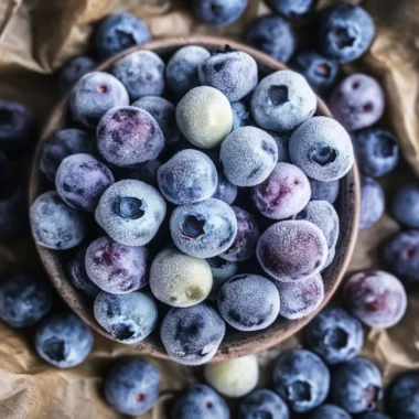 Frozen Yogurt Covered Blueberries