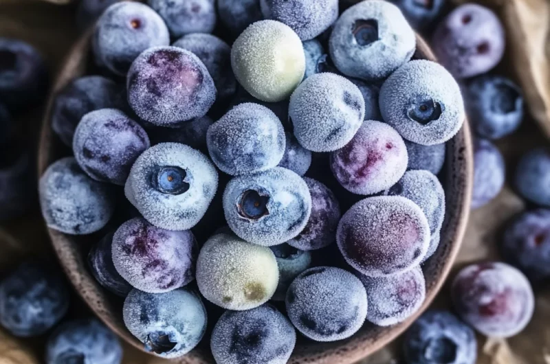 Frozen Yogurt Covered Blueberries