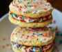 Funfetti Shortbread Sandwich Cookies with Frosting