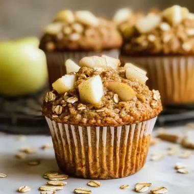 Healthy Apple Cinnamon Oat Muffins