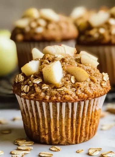 Healthy Apple Cinnamon Oat Muffins