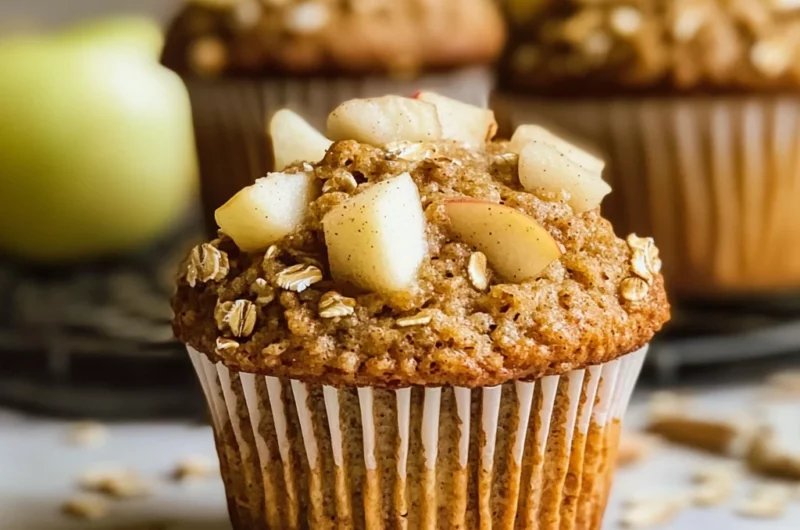 Healthy Apple Cinnamon Oat Muffins