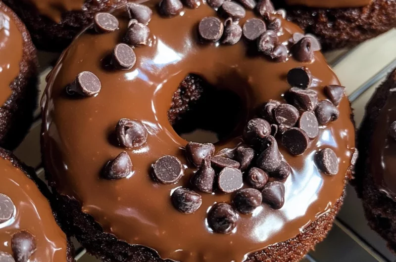 Healthy Chocolate Protein Donuts (Gluten Free, Paleo)