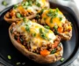 High Protein Ground Turkey Stuffed Sweet Potato