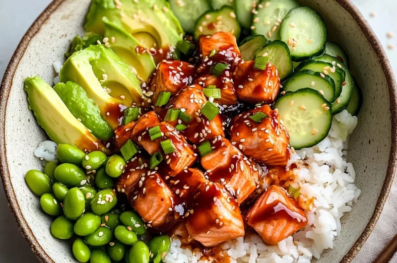 Honey Sriracha Salmon Bowls