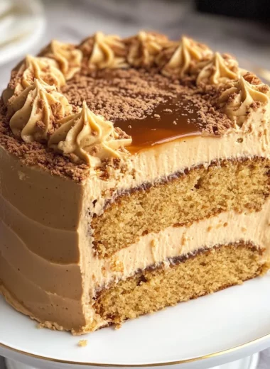 Irresistible Caramel Coffee Buttercream Cake