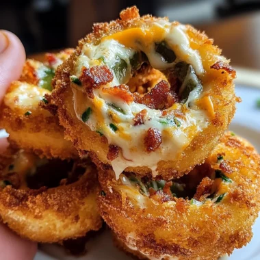 Jalapeño Popper Stuffed Onion Rings