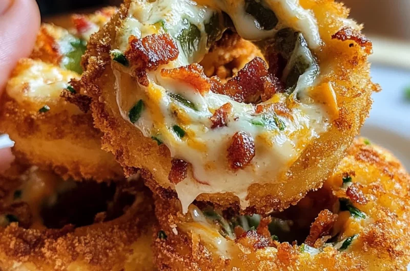 Jalapeño Popper Stuffed Onion Rings