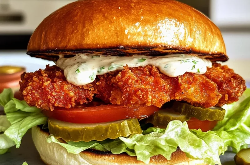 Juicy Air Fryer Chicken Sandwich with a Flavorful Coating